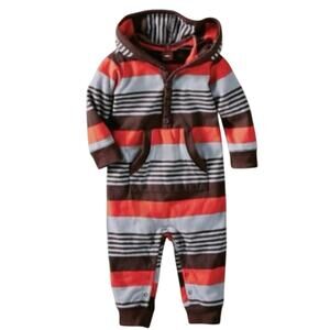 Tea collection bund stripe hooded romper